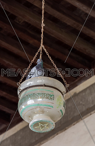 Elhakem Mosque Lamp Hanging From The Wooden 710 Meashots