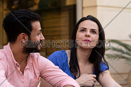male and female couple spending time together outdoors