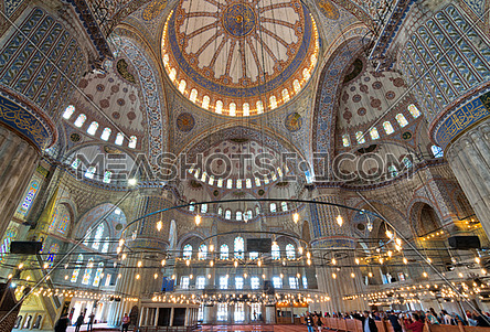 Interior Of Sultan Ahmed Mosque Blue Mosque Istanbul