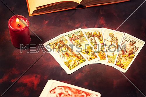 Tarot cards on a darkness background-253962 | Meashots