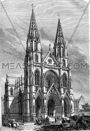 View of the church Sainte Clotilde and Sainte Valere, in Paris,-146166 |  Meashots