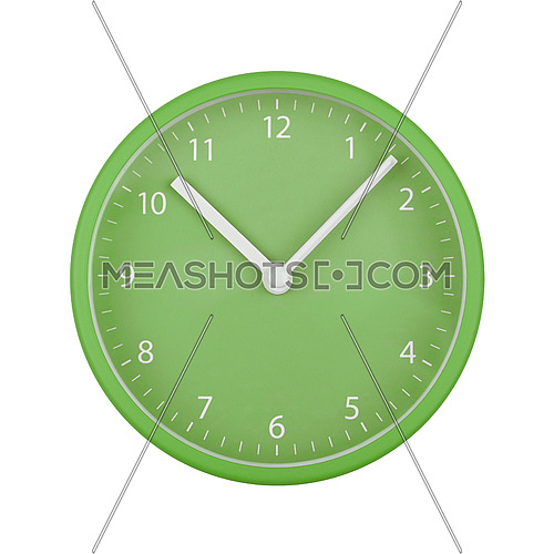 Red wall clock face isolated on white-245386 | Meashots