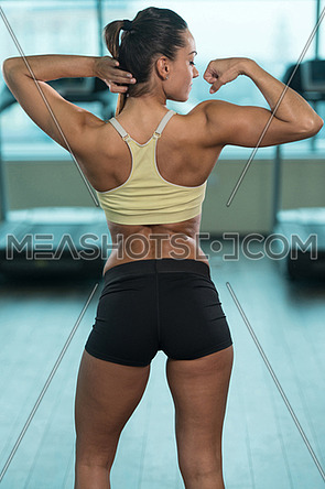 Biceps Pose Of A Young Woman In Gym-101807