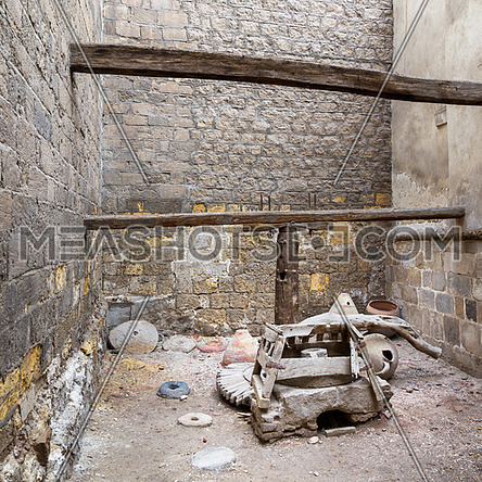 Ruined rotary Flour Mill, located at Ottoman era El Sehemy House-236897 |  Meashots