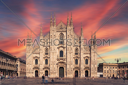 Milan cathedral Duomo at sunset-260758