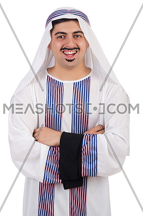Funny arab man isolated on the white-8749 | Meashots