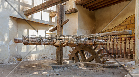 Ancient rotary Flour Mill used to be rotated by animal power in-211979 |  Meashots