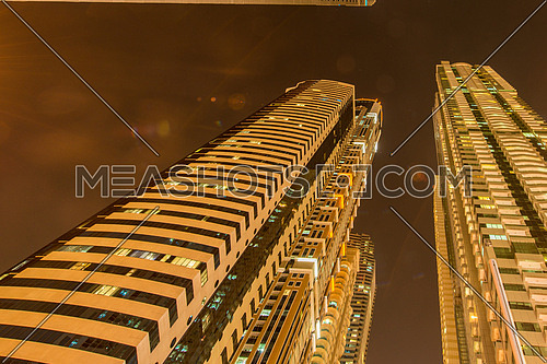 Tall residential buildings in Dubai