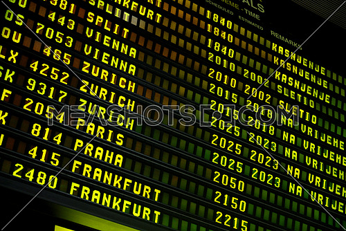 Airport information board