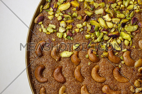 Basbosa Oriental sweets with Cashew and nuts