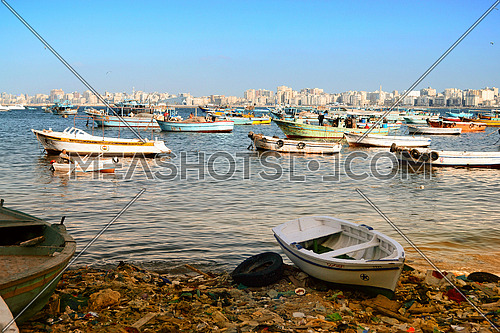 Fishing boats in a Alexandria