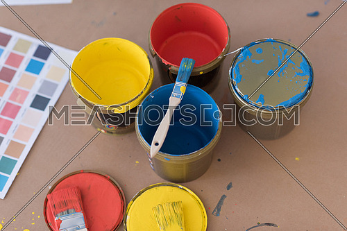 prepared color for painting the wall