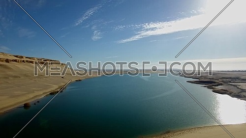 Fly Over The Magic Lake in Fayom (Egypt) at day