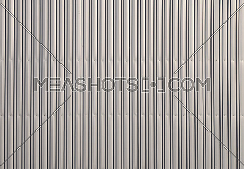 Unpainted aluminum grey corrugated goffered metal wall texture