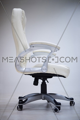 modern white office chair furiniture in empty startup business space