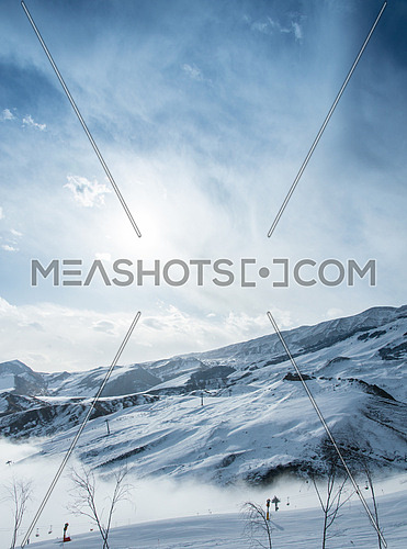 Ski lifts in Shahdag mountain skiing resort