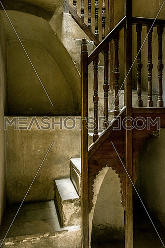 interior stairs of el sehemy historic old house in cairo egypt