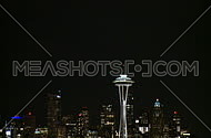 Downtown Seattle evening - Pan up