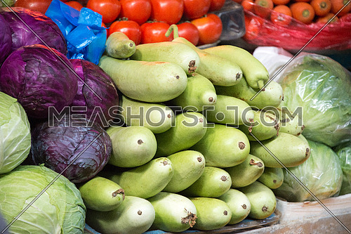 vegtable display in fruit and vegtable market