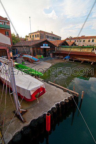 "squero " in Venice Italy is the place where gondolas and other boat are build and repaired