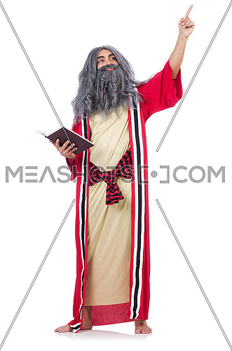 Old wizard isolated on the white background
