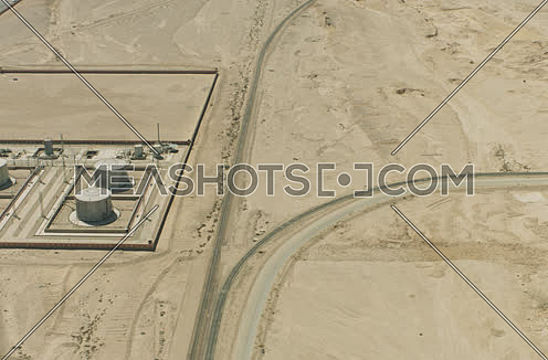 Arial shot for railway at Suez at day