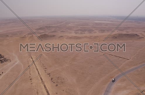 Aerial Shot for the Pyramids at Giza at Day