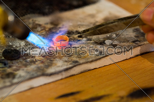 Burning Silver to make a ring
