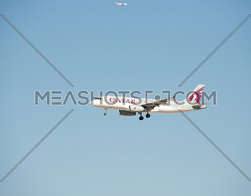 Qatar airways Airbus A320-200 Airplane landing