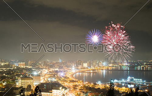 Fireworks in Baku, Azerbaijan