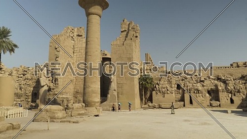 Track Out from Temple of Karnak in Luxor -  Egyp by day