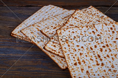 Background with matzo and wine for Jewish Passover celebration
