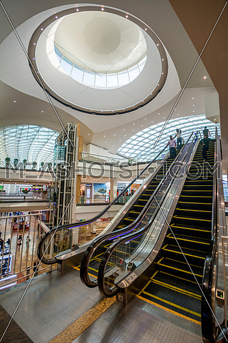 escalator in a shopping mall