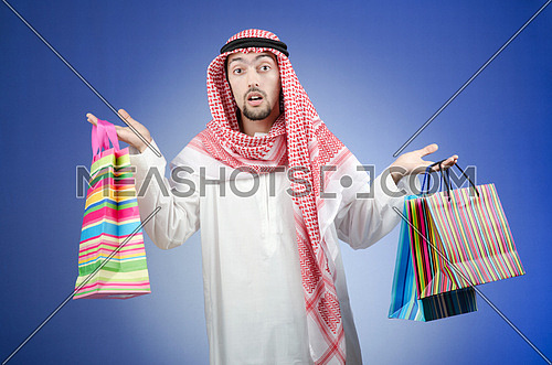 Arab with the gift bags