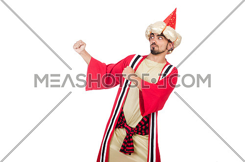 Wizard in costume isolated on the white