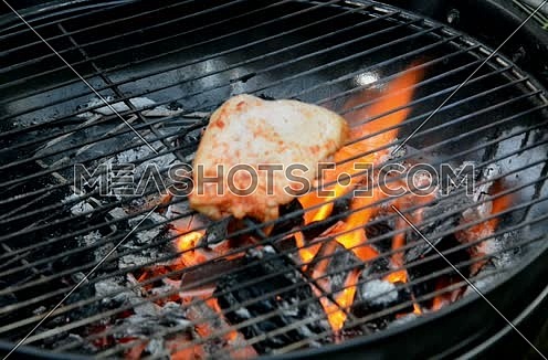 grilled meat barbecue on grill