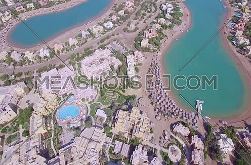  Drone shot flying above Al Gouna at Day 