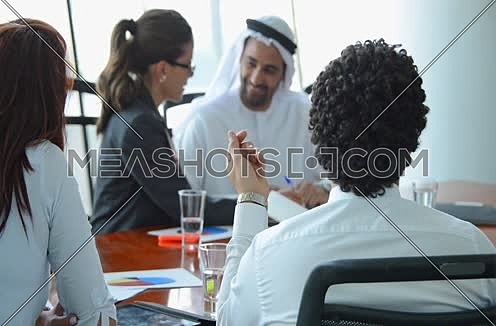 middle eastern Business people in meeting room