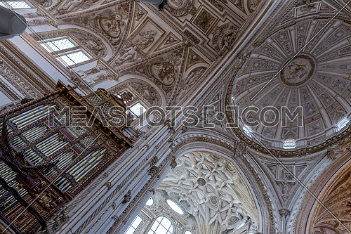 CORDOBA, SPAIN - September, 27, 2015: Interior of Mezquita-Catedral, a medieval Islamic mosqueï»¿ that was converted into a Catholic Christian cathedral, UNESCO World Heritage Site, Cordoba, Spain