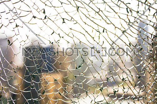 cracked glass window