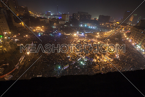 Top Shot for Tahrir Square  in Cairo at Night