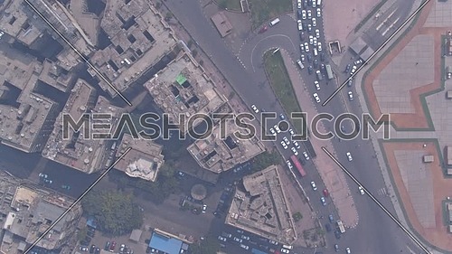 Fly Over Shot Drone for Opera Parking in Cairo Downtown in 22 of March 2018 at Day