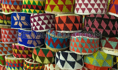 Handmade woven hats from the Nubian culture