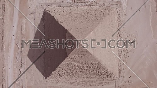 Lift off top Shot Drone for the pyramid of Khafre  in Giza at day