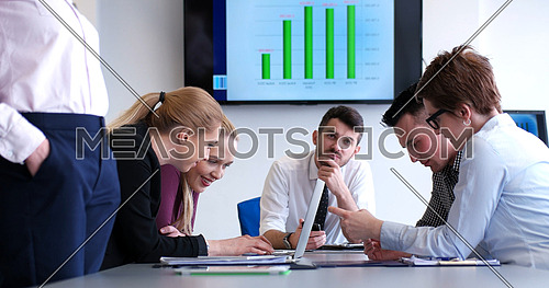 Business Partners Meeting In Modern Office