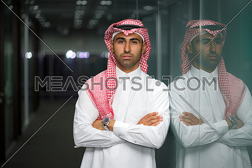 Saudi Employee inside corporate environment
