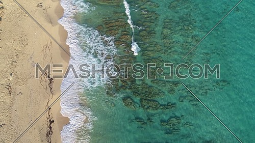 Top view shot for The Mediterranean Sea and a cliff by day in North Cost - Egypt.
