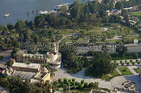 fixed shot for cairo opera house and the nile at day