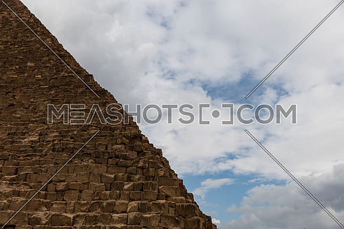 The View of the Giza Pyramids in Egypt.