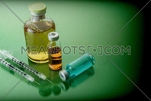 Medicine In Vials, Ready For Vaccine Injection